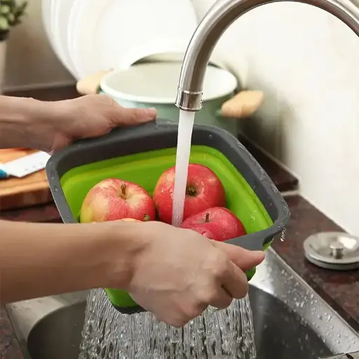 2pcs Collapsible Drainage Basket